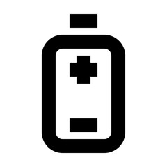 Obraz premium Battery Poles Media Multimedia Electronics Hardware vector icon