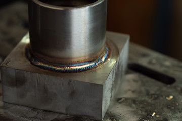 Sample and Characteristics of welding patterns. argon welding industrial construction