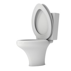 Toilet bowl 3d render isolated on white background