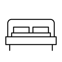 Bed Housekeeping Home Furniture Living Interior vector icon