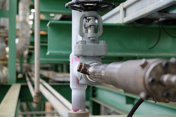 Piping hot tapping and hydro testing by nitrogen in petrochemical plant.