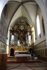 Innenraum der Pfarrkirche in Gmunden am Traunsee.