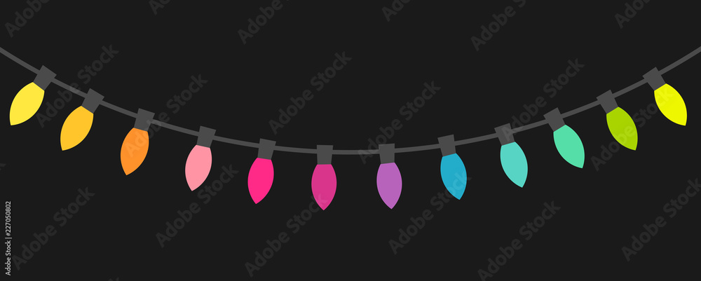 Canvas Prints christmas lights string