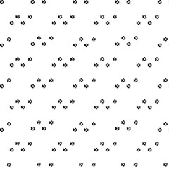 Seamless pattern with black dog track isolated on white background. Animal footprint silhouette. Background with pet track.