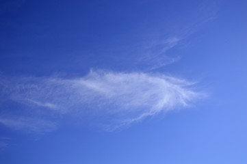 Naklejka na ściany i meble Blue sky with beautiful textural clouds.