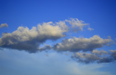 Blue sky with beautiful textural clouds.