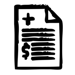 Bill Medical Doctor Hospital Clinic Ambulance vector icon