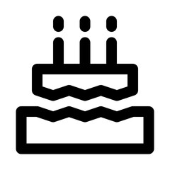 Birthday Cake Festival Party Holiday vector icon