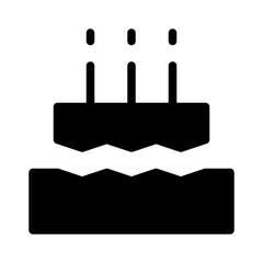 Birthday Cake Festival Party Holiday vector icon