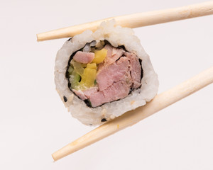 delicious fresh sushi with fish