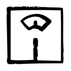 Body Scale Electronics Devices Technology Products vector icon