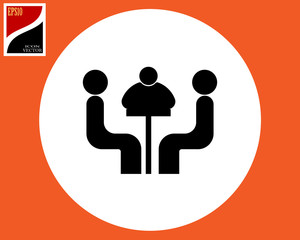 icon people sitting at the table