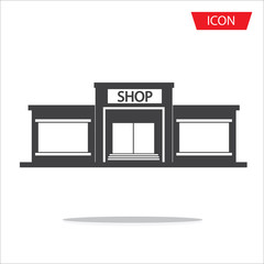 Shop or store, supermarket icon vector isolated on white background.