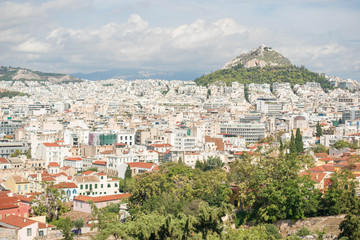 Fototapeta na wymiar Ateny , widok z Akropou na miasto