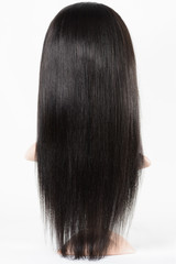 Straight black human hair weaves extensions wigs