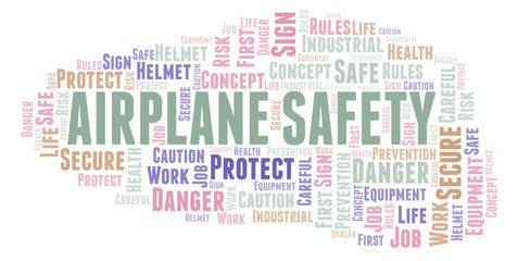 Airplane Safety word cloud.