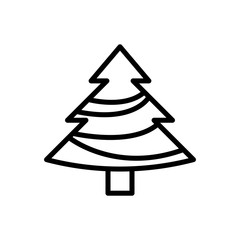Fototapeta premium Christmas tree line icon
