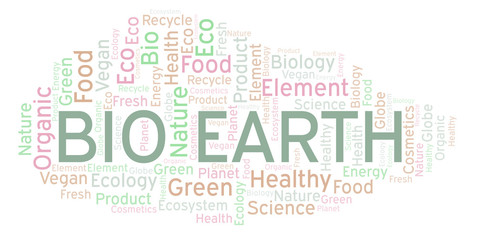 Obraz premium Bio Earth word cloud.