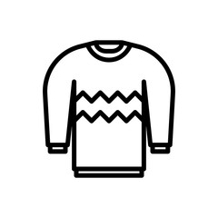 winter sweater line icon