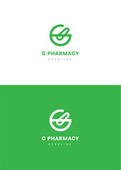 G pharmacy logo template.