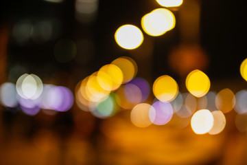 Bokeh city at night as an abstract background