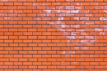 Wall from a red brick as a background