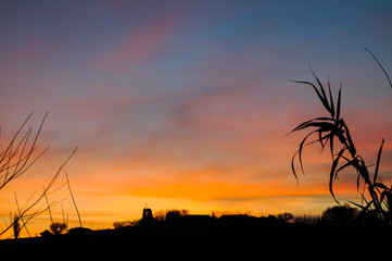 Colori del cielo al sorgere del sole