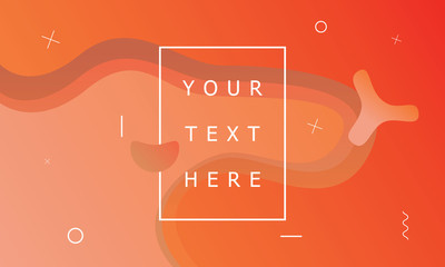 Minimal orange wave fluid background