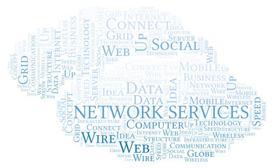 Fototapeta premium Network Services word cloud.