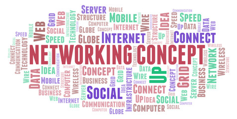 Networking Concept word cloud.