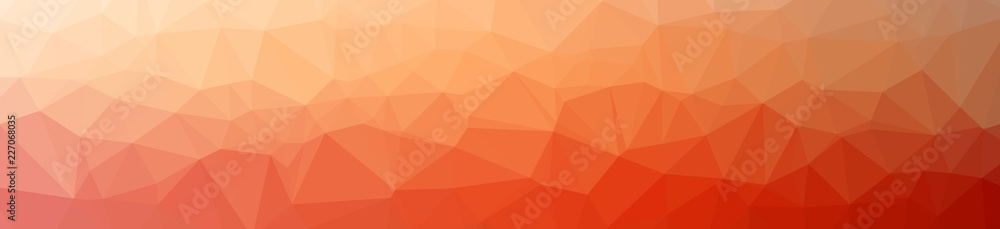 Wall mural abstract illustration of orange banner low poly background.