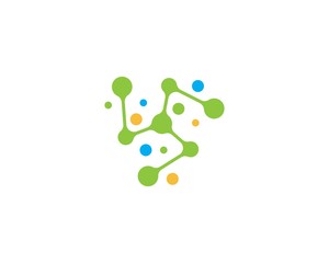 molecule logo vector