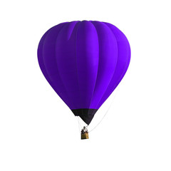 Obraz premium Purple or violet Hot air balloon isolated