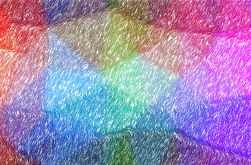 Illustration of purple, red, blue and green Abstract Color Pencil paint background, digitally generated.