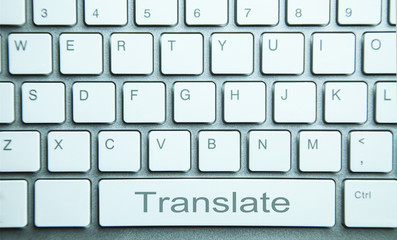 Translate button on computer keyboard. Online translation service