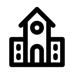 Building Education School Learning Creation Culture vector icon