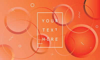 Minimal abstract circle orange background