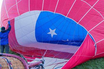 Hot air balloon inflation