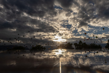 Sunrise over balloon fiesta