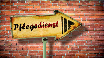 Fototapeta premium Schild 380 - Pflegedienst