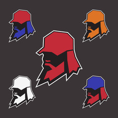 Trucker in a baseball cap. Vector illustration, eps 10.