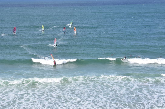 Surf and Windsurf, Bretagne, France
