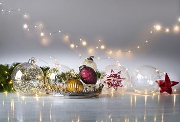 Christmas ornament with lightning chain.