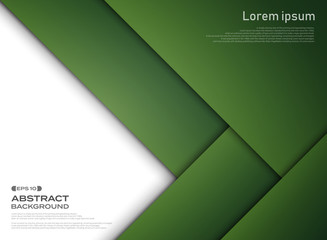 Abstract of gradient green paper cut pattern background.