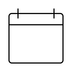 Calendar Blank UI UX Software App vector icon