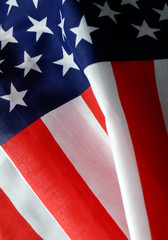 Fototapeta premium Flaga USA Zamknij Się Z Fałdami