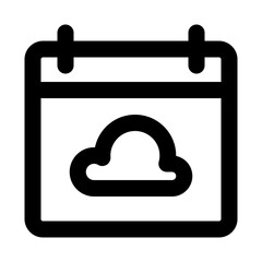 Calendar Cloud Interface UI UX Software App vector icon
