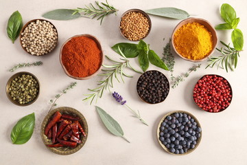 Spices and herbs.