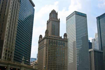 Fototapeta na wymiar Skyscrapers in Chicago
