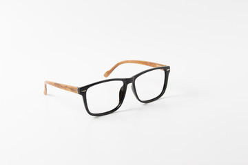 Black Eye Glasses Isolated on White